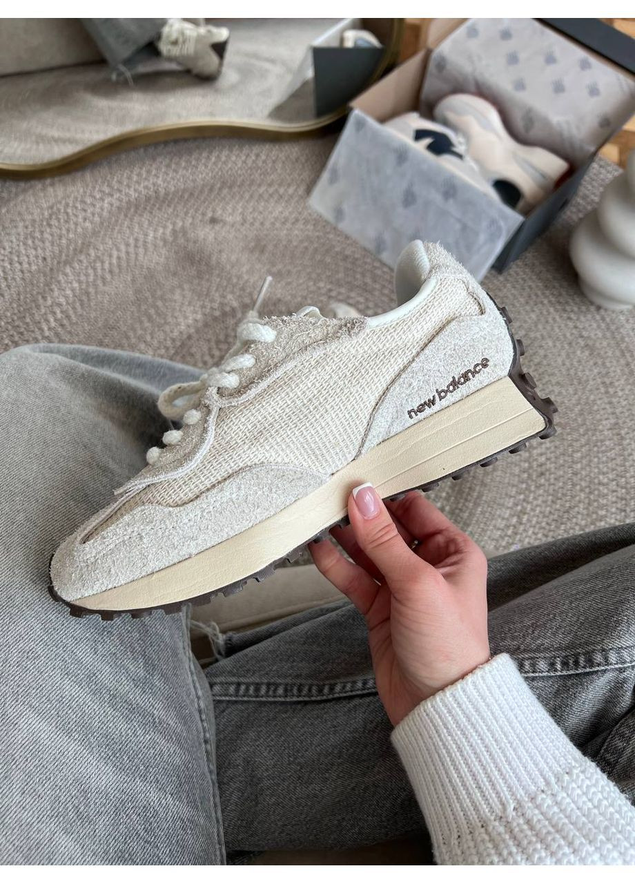 Бежеві всесезонні кросівки 327 beige laces New Balance