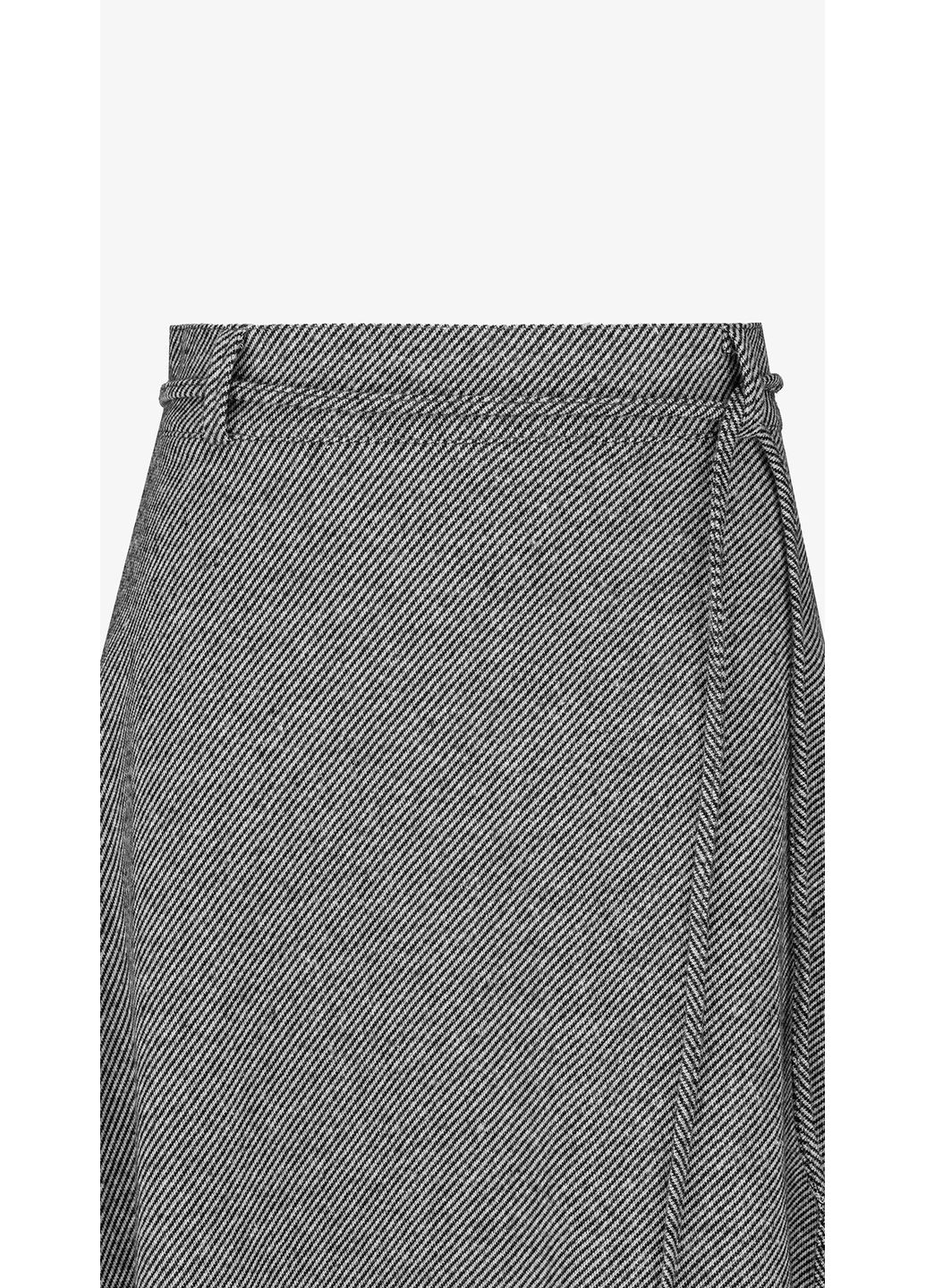 Серая повседневная юбка с узором женская 2219 серый shop (2000989276494) No Brand