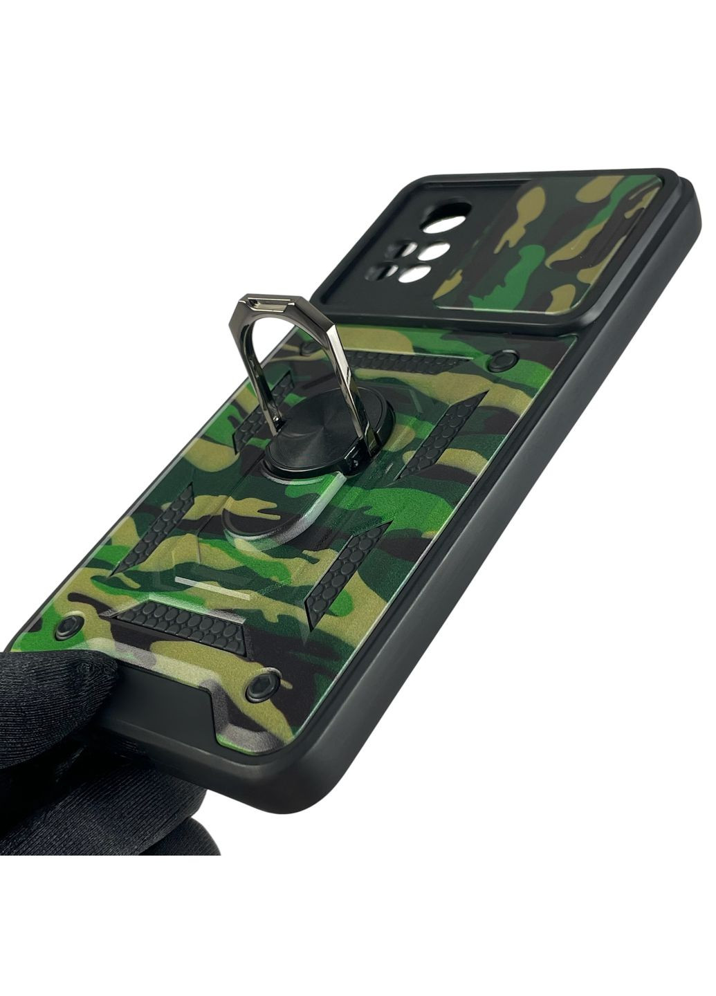 Чохол для POCO X4 Pro 5G броньований камуфляжний військовий на сяомі поко х4 про 5г зелений Xiaomi (366387790)