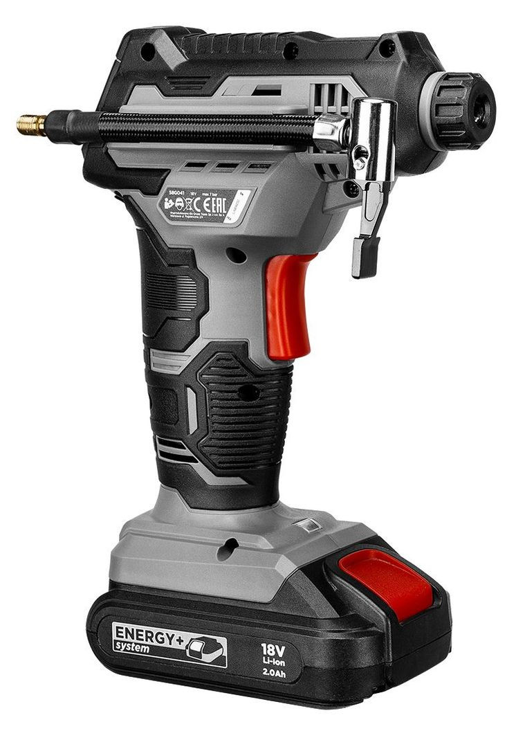 Компресор автомобільний акумуляторний Energy+ 18В 7бар 0.73кг без АКБ та ЗП Graphite (330030394)