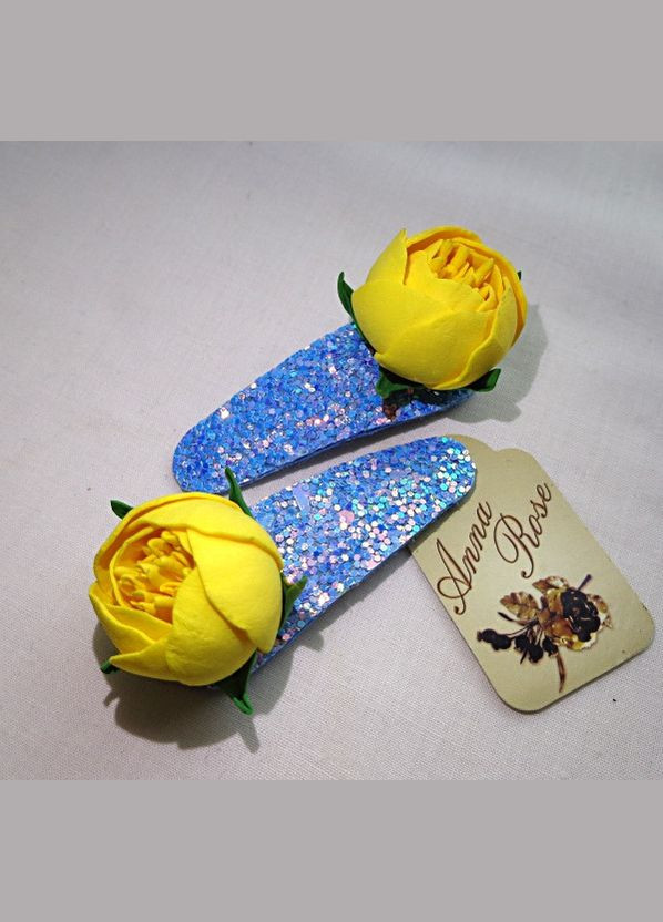 Шпилька тик так з квітами з фоамірану ручної роботи "Жовта троянда" No Brand (349842908)