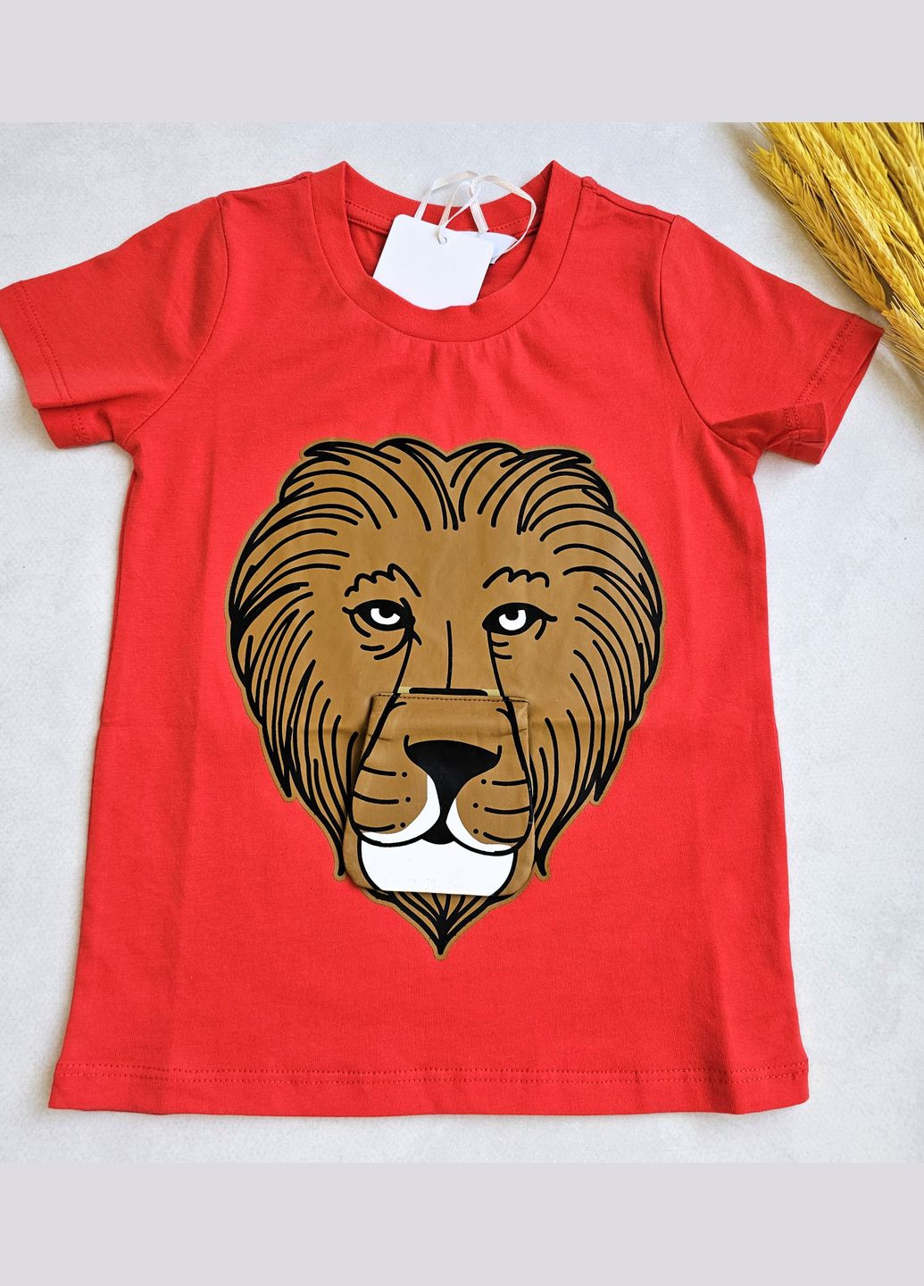 Червона літня детская футболка Lupilu Футболка