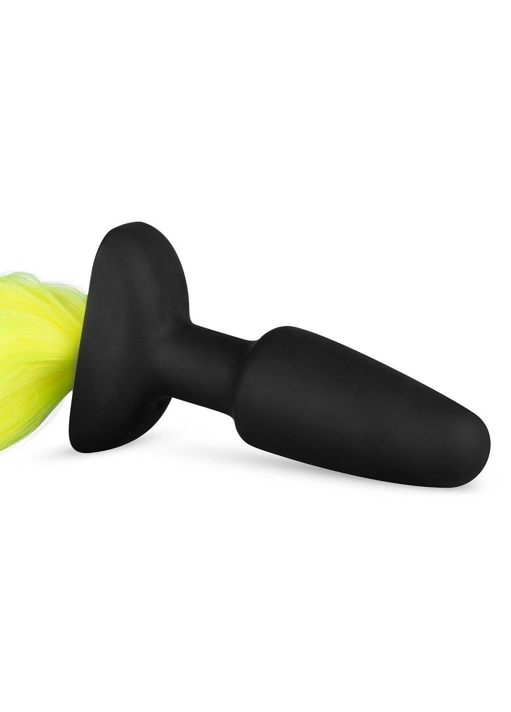 Анальная пробка с хвостом Silicone Butt Plug With Tail - Yellow EasyToys (290850939)
