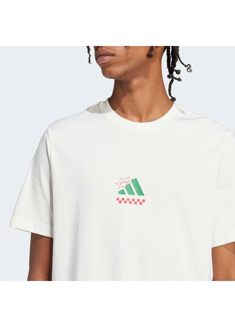 Футболка Lounge Pizza Graphic White JJ4016 adidas (399361351)