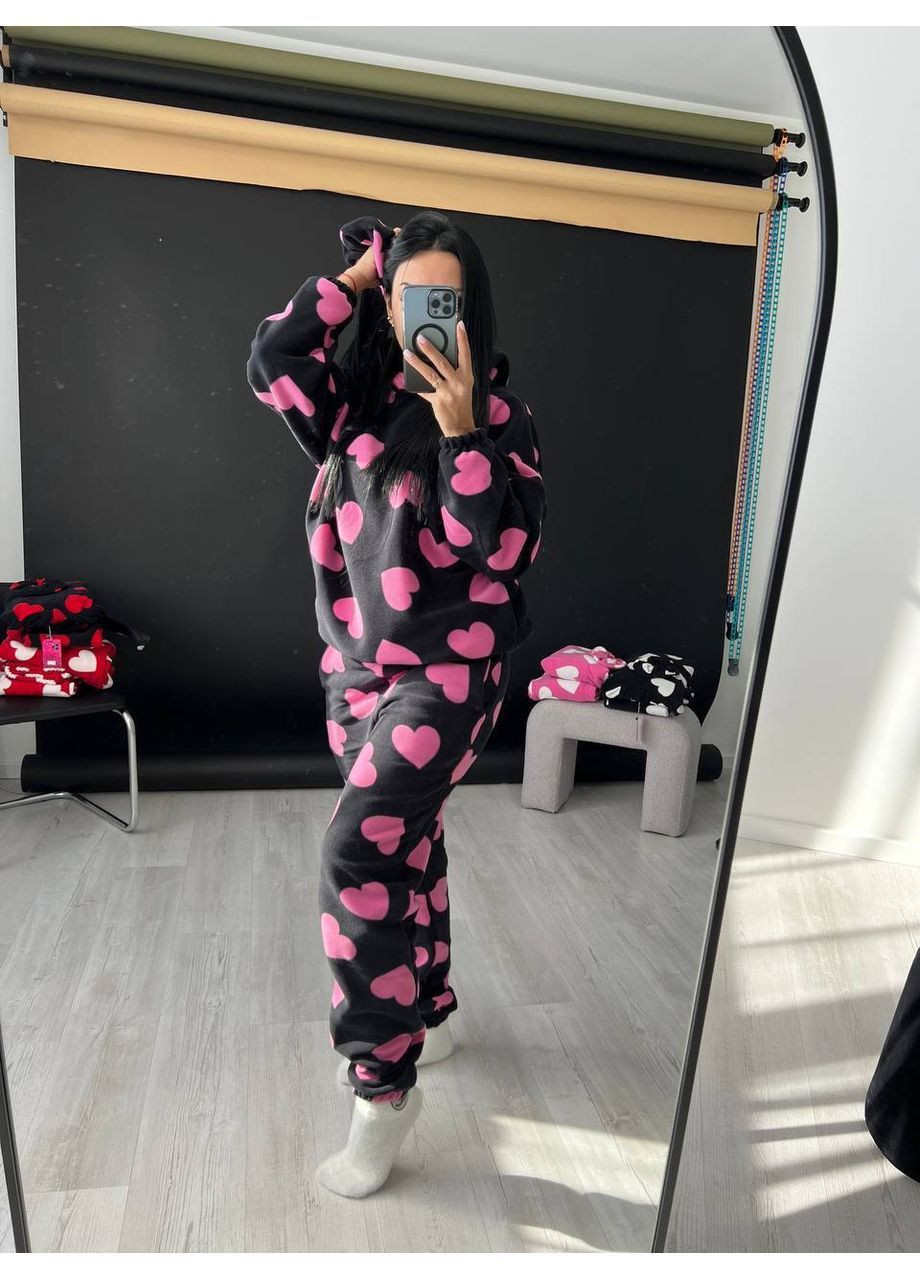 Чорна жіноча піжама кофта + брюки No Brand