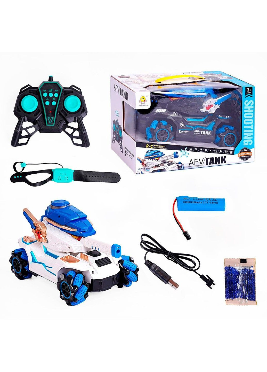 Танк на радіокеруванні з браслетом No Brand (303134009)