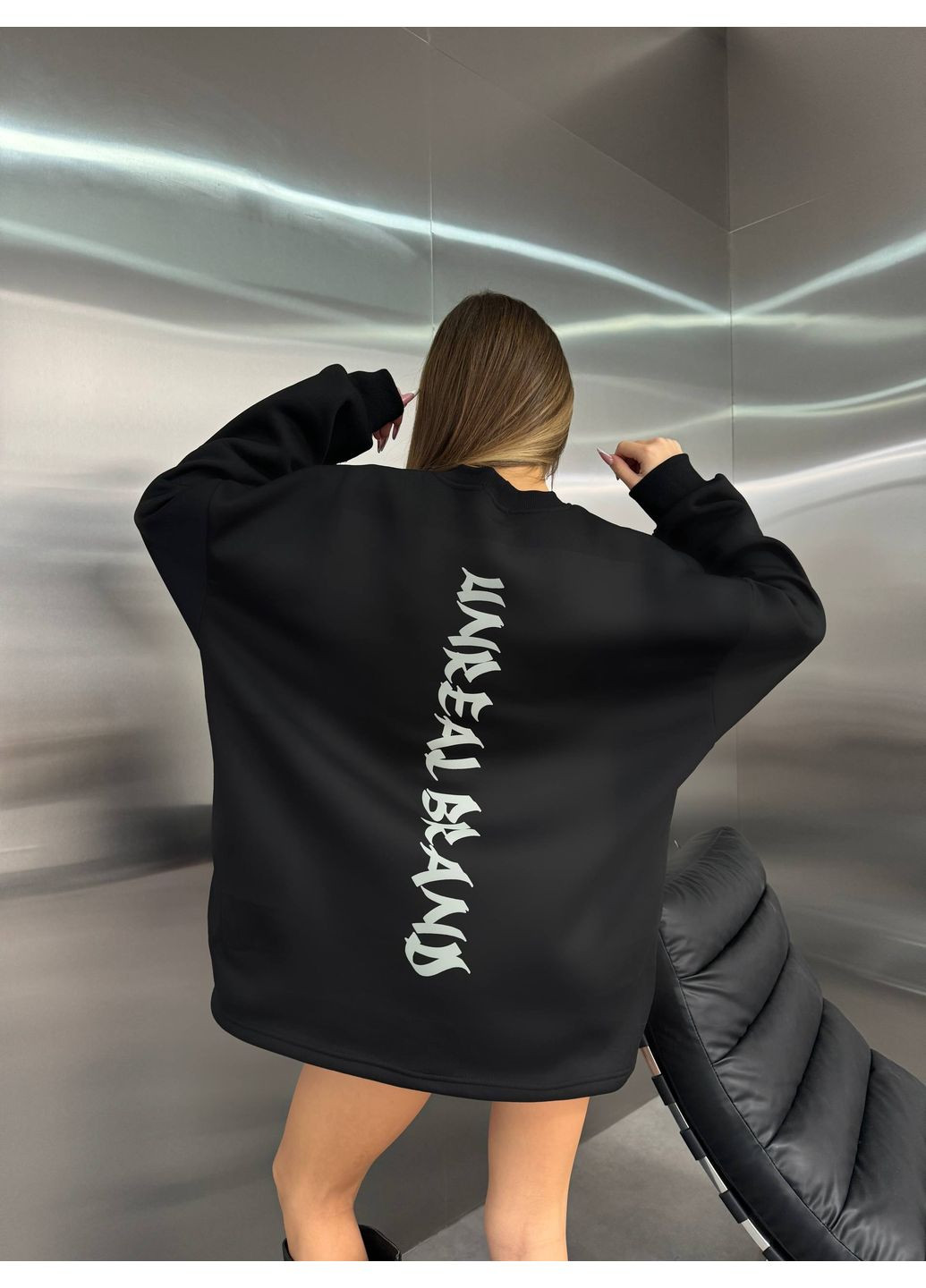 Лонгслив из трехнитки на флисе — ЗАМЕР В ОПИСАНИИ GD/GL Модний простір (370147094)