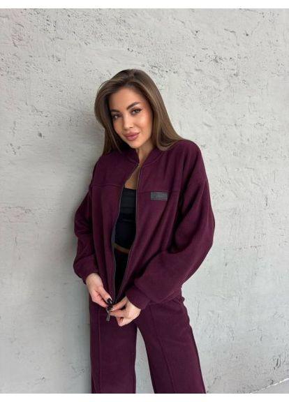 Теплый женский костюм двойка (худые на молнии), тринитка на флисе, размер (арт. 899TB) No Brand (365783939)