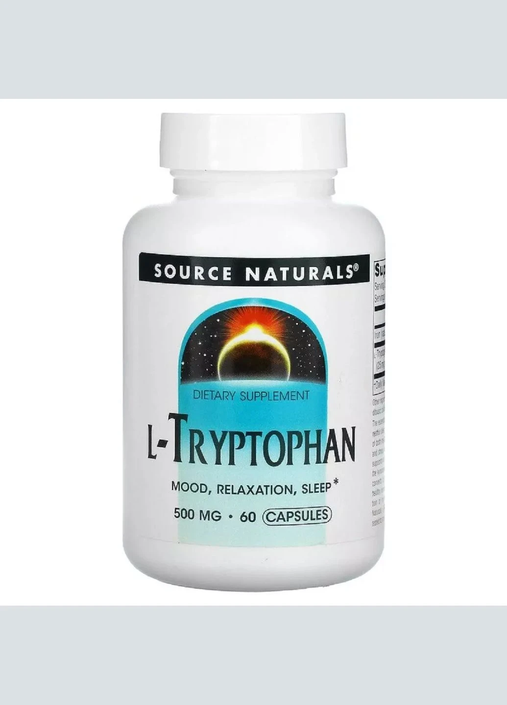 L-Триптофан 500мг,, 60 капсул Source Naturals (292006116)