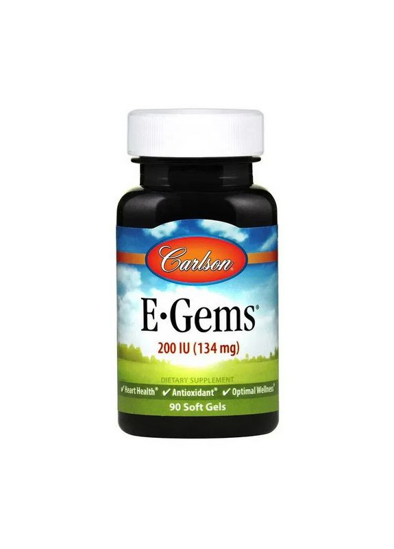 Витамин Е "E-Gems", 200 МЕ/134 мг, 90 желатиновых капсул Carlson Labs (369164514)