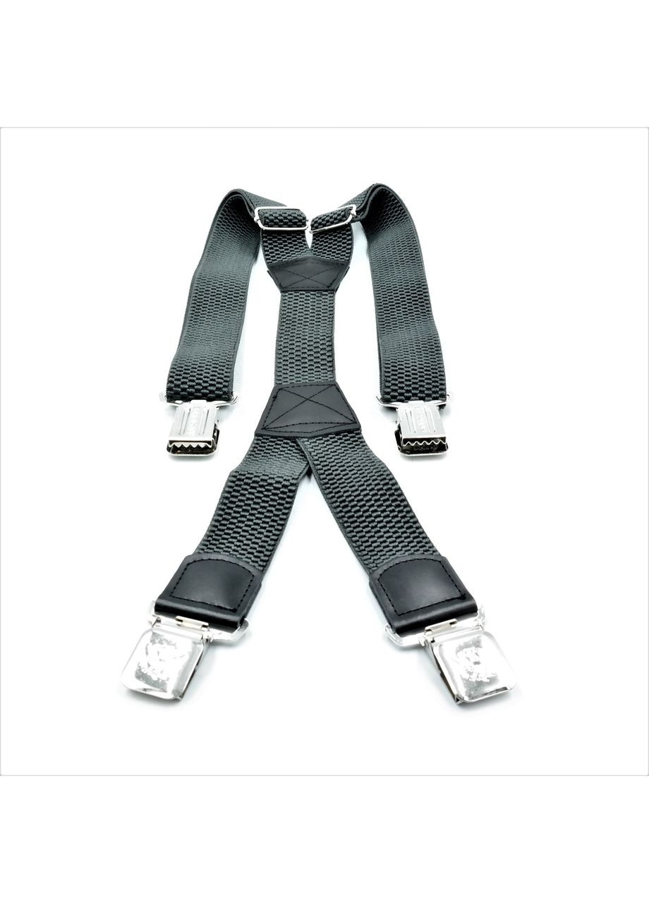 Подтяжки Серые Х-подобные для мужчин и женщин с регулировкой для спорта и повседневной носки ProDobro (364672304)