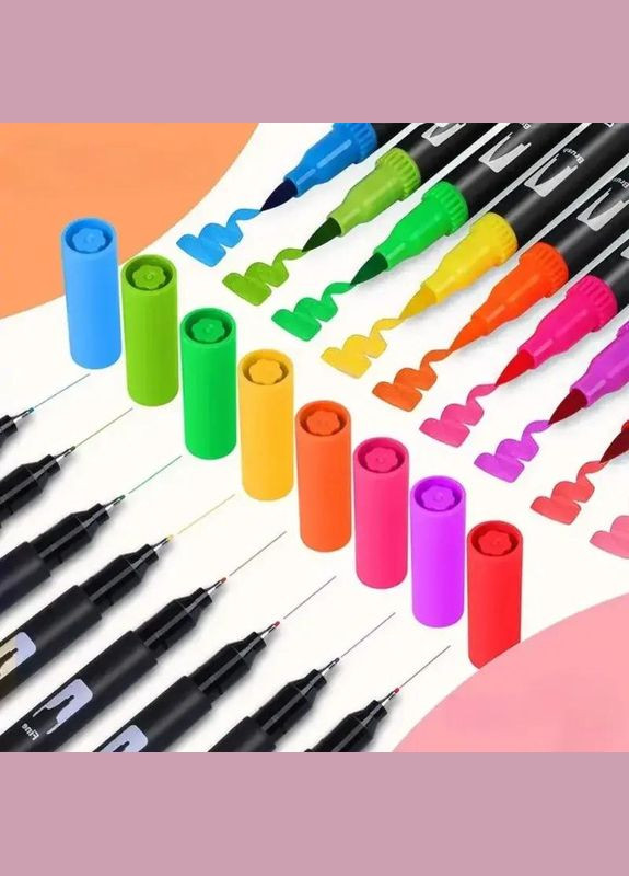 Акварельные скетч-маркеры двусторонние 80 маркеров Color pencil Набор юного художника с сумкой для рисования No Brand (319712682)