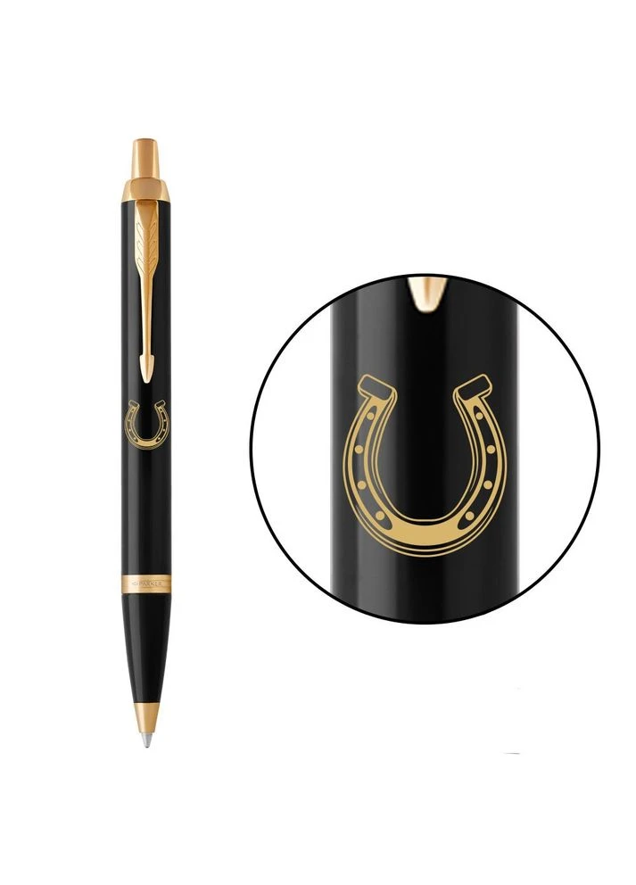 Ручка шариковая IM 17 DESIGN Black GT BP Подкова на счастье 22032_R107y Parker (375835690)