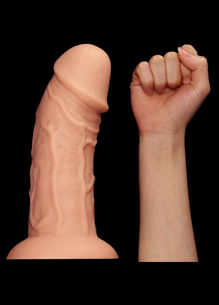 Фаллоимитатор гигант на присоске "9.5'' Realistic Curved Dildo" Lovetoy (301417067)