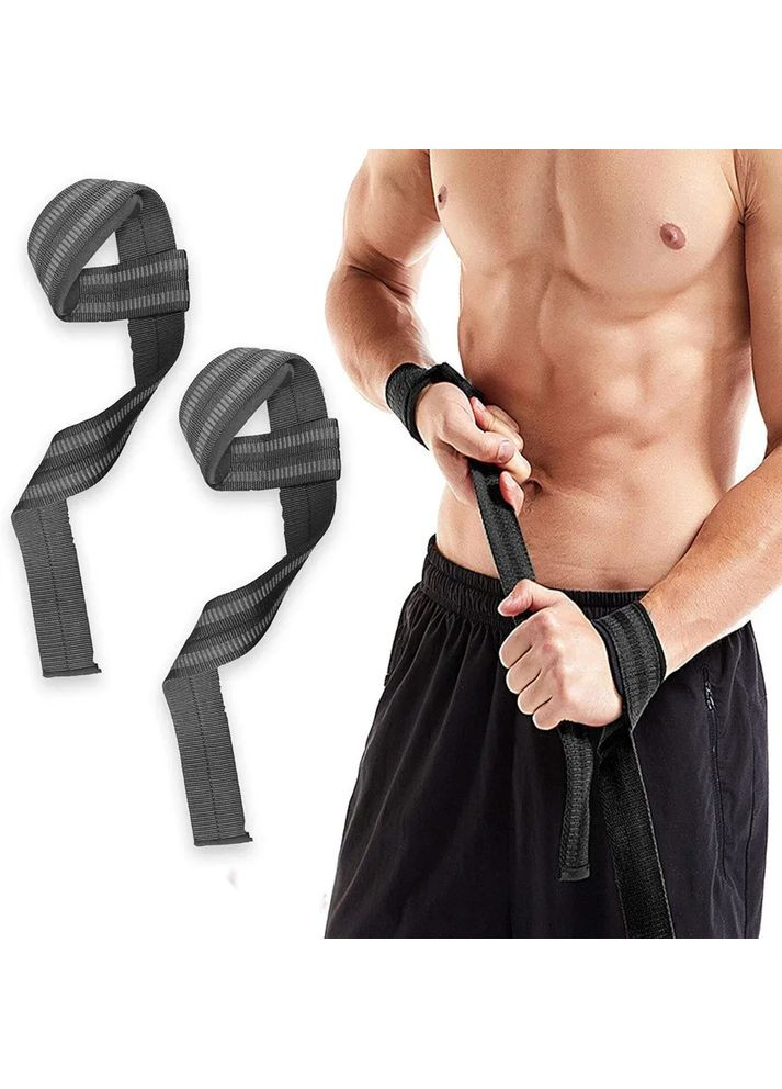 Кистьові лямки для силових тренувань пара Чорні AOLIKES (350202676)