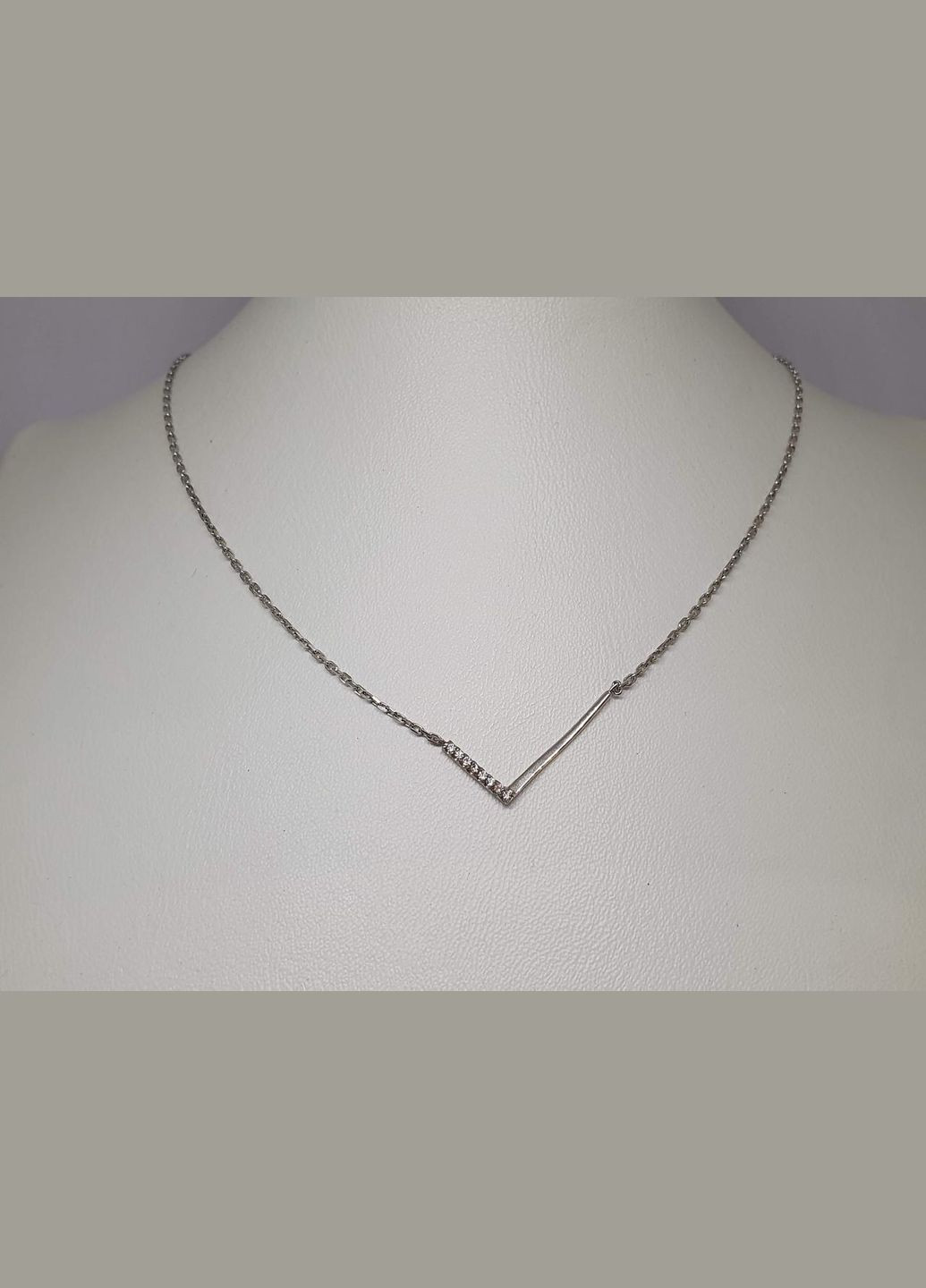 Серебряное колье с фианитами. ПК273С 40 Імперія золота (317285835)