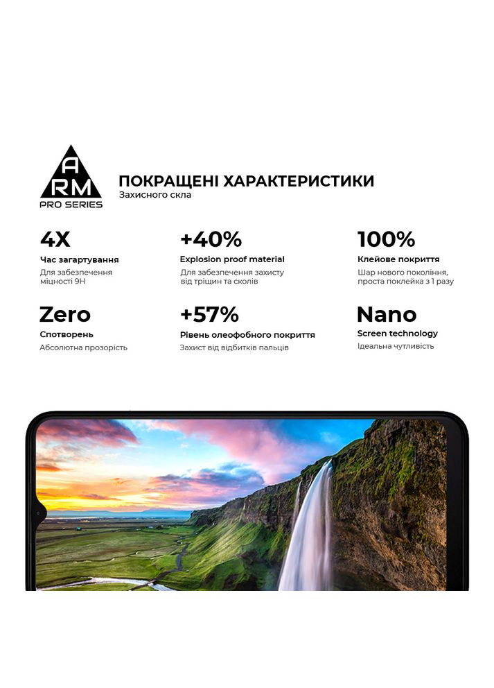 Защитное стекло Pro для Nokia C22/C32 Black (ARM66980) ArmorStandart (327883782)