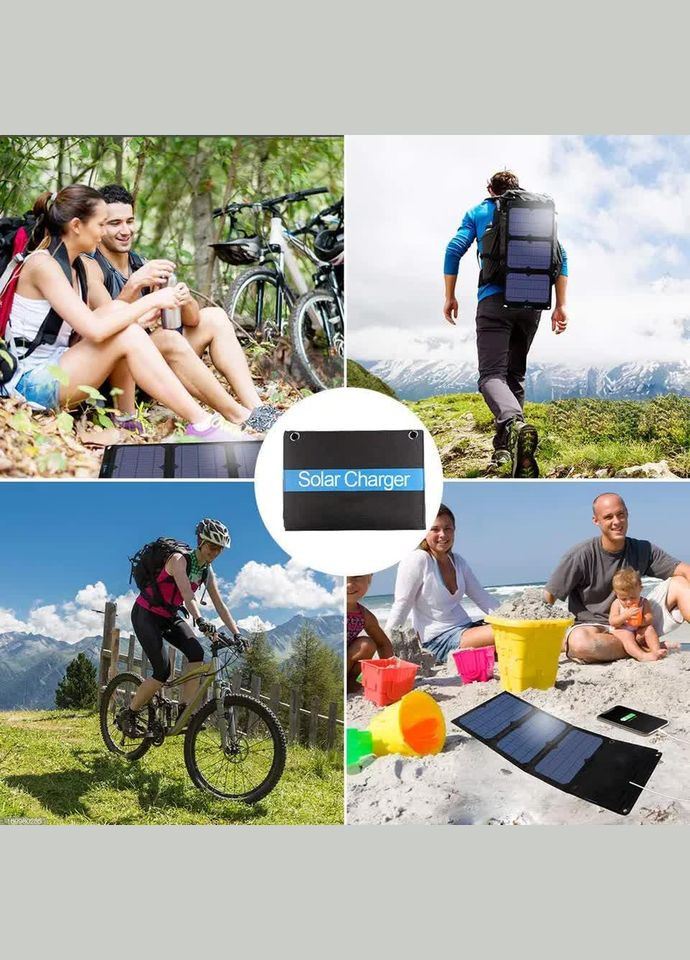 Панель солнечная складная портативная SPW17 30W Foldable Solar Panel Black VHG (334305016)