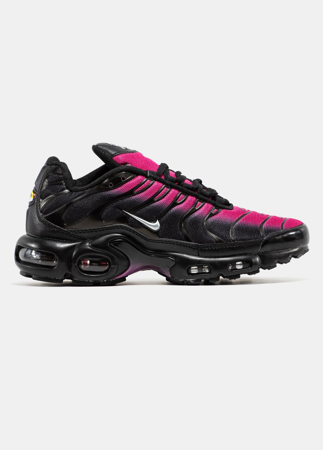 Розовые демисезонные кроссовки мужские и женские nike air max tn plus pink black | найк аир макс тн плюс розовые No Brand