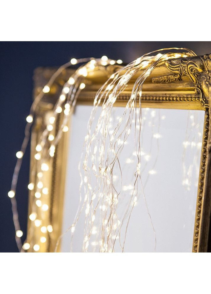 Гірлянда від мережі на 200 лампочок Кінський хвіст 14050 10 шт х 2 м біла No Brand (361399437)