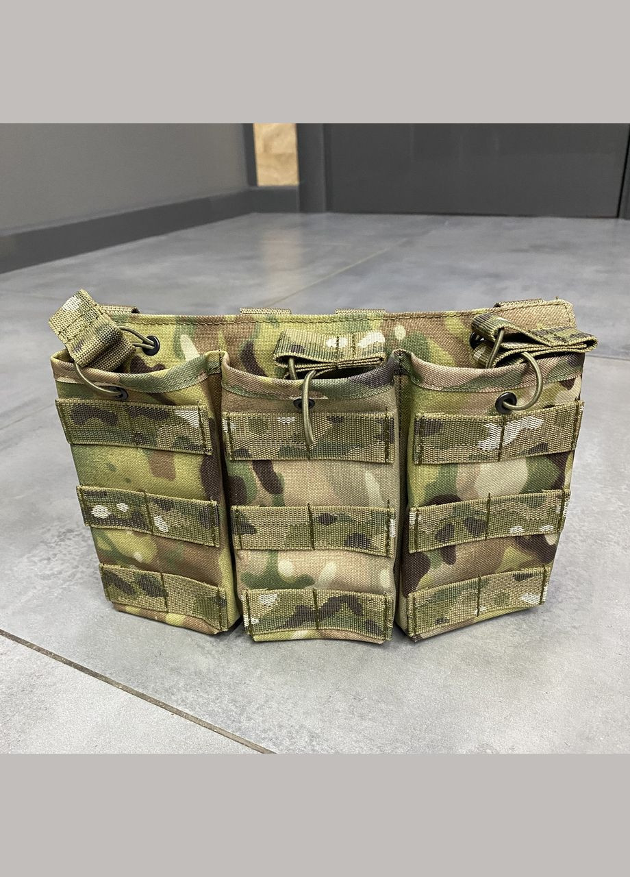 Армейский итог на 3 магазина,, сумка на 3 магазина для АК, Мультикам, Cordura 1000D WinTac (362602476)