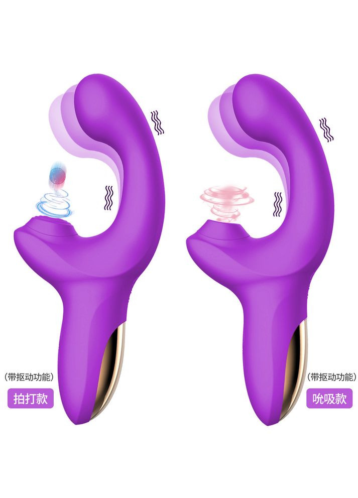 Вакуумный вибратор фиолетового цвета с имитацией прикосновения пальцев, на аккумуляторе, 10125 No Brand (315439938)