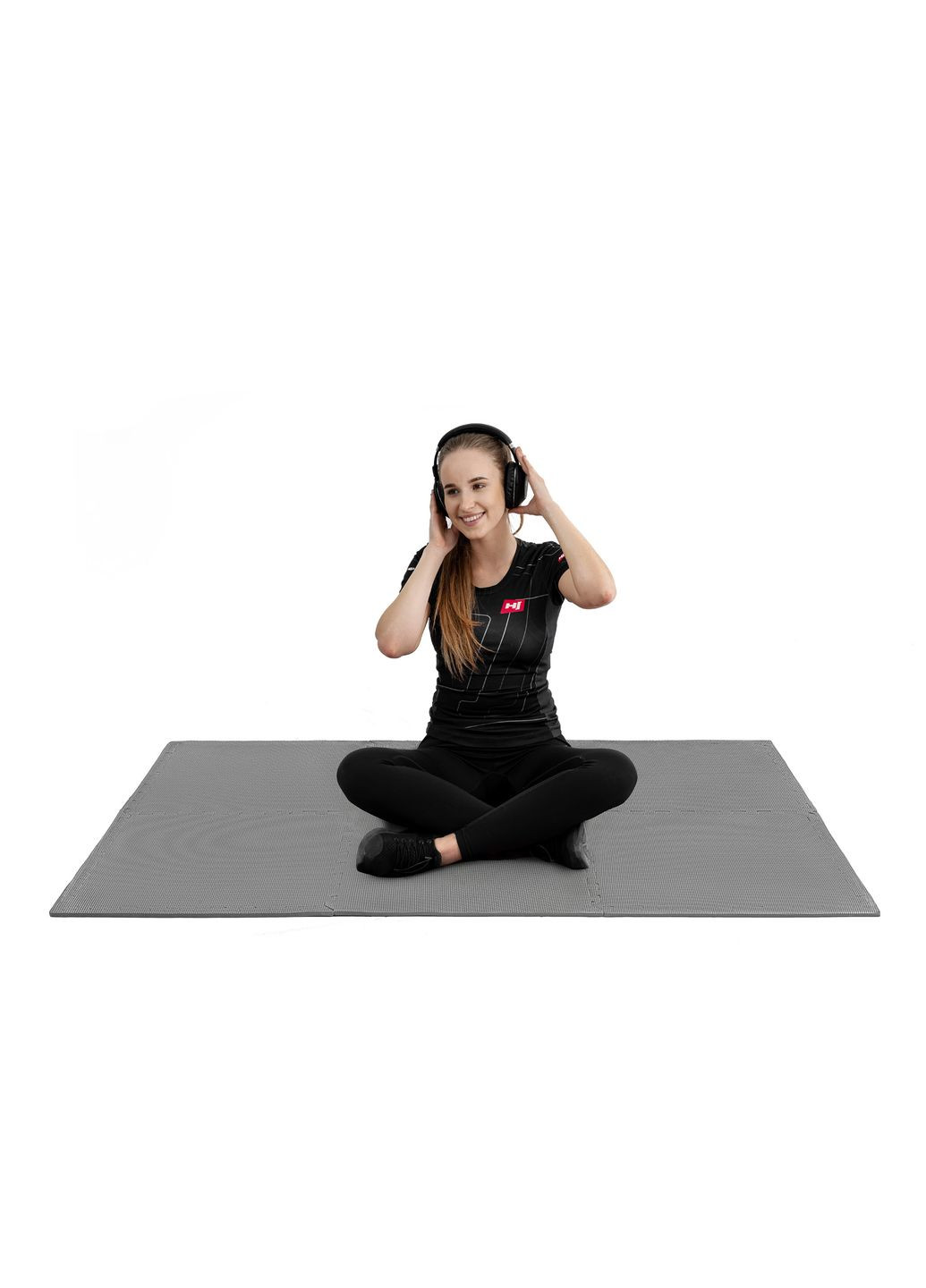 Мат-пазл EVA 1см HS-A010PM - 6 частей серый Hop-Sport (361951564)