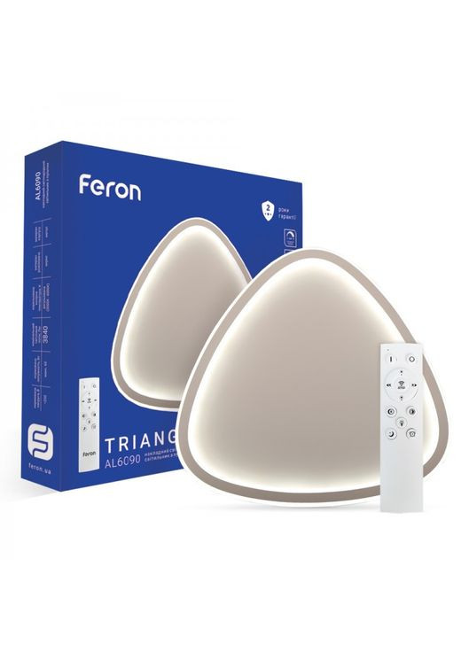 Світлодіодна накладна люстра AL6090 TRIANGLE 60Вт білий Feron (365651904)
