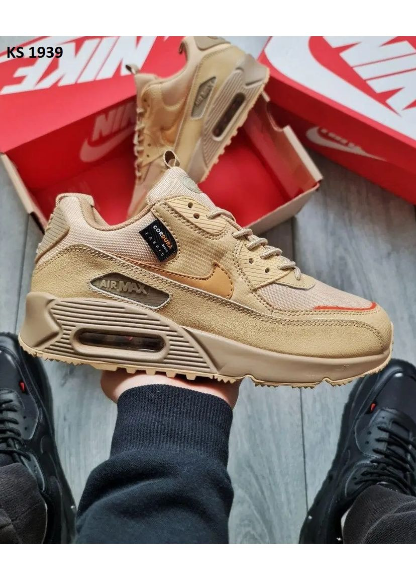 Цветные демисезонные кроссовки мужские nike air max 90 surplus cordura sand найк аир макс 90 No Brand