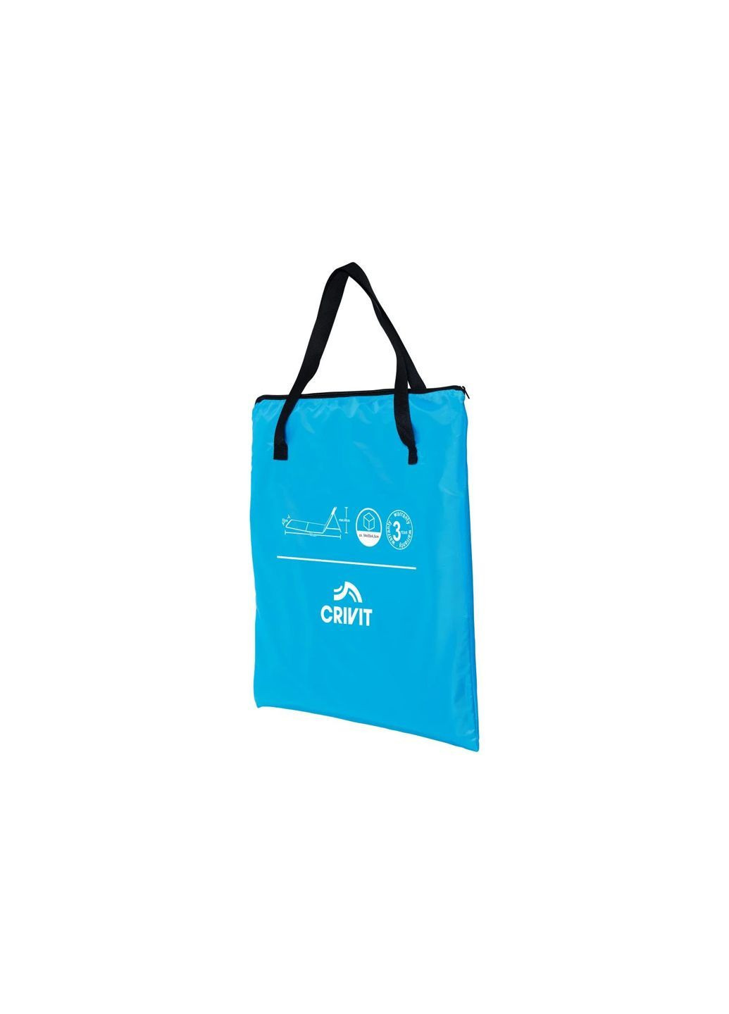 Складний килимок для кемпінгу з спинкою та вбудованою подушкою 161x53x2,5 см синій Crivit (369158091)