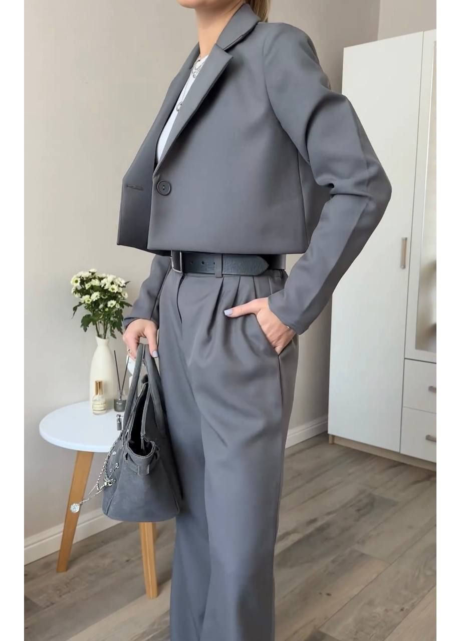 Жіночий графітовий костюм No Brand (360910704)