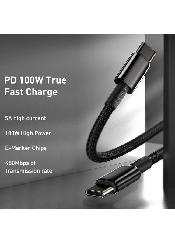 Кабель шнурок USB Type-C to USB Type-C / универсальный шнурок для телефона кроссбоди / провод для зарядки 1м Baseus (393223599)