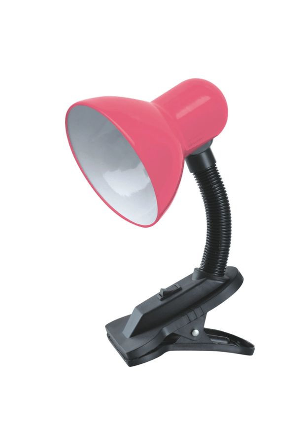 Лампа настільна TY 1108B на одну лампочку з прищіпкою (рожева) Sirius 066191 (331161998)