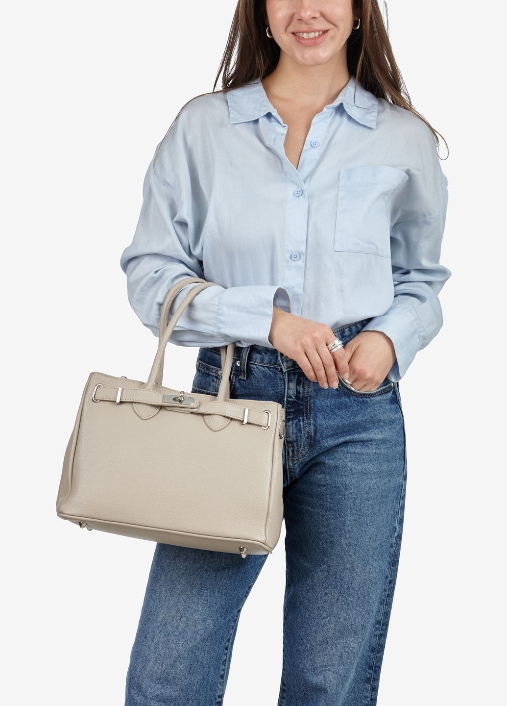 Сумка женская кожаная тоут средняя Tote Regina Notte (326960836)