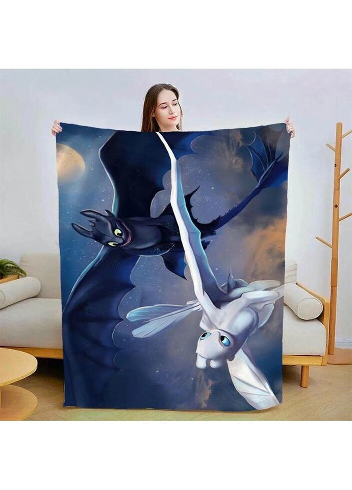 Плед 3D Як приручити дракона №2 3036_A 13603 160х200 см FlexDress (317728630)