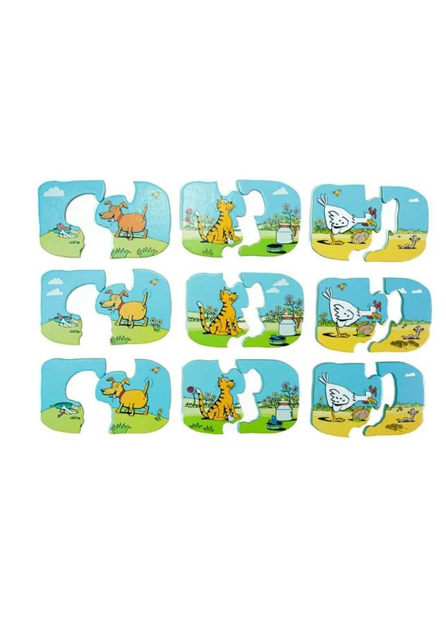 Пазли для малюків "Песик, котик, курочка" 960247 (190001-UA) 18 елементів Така Мака (367961426)