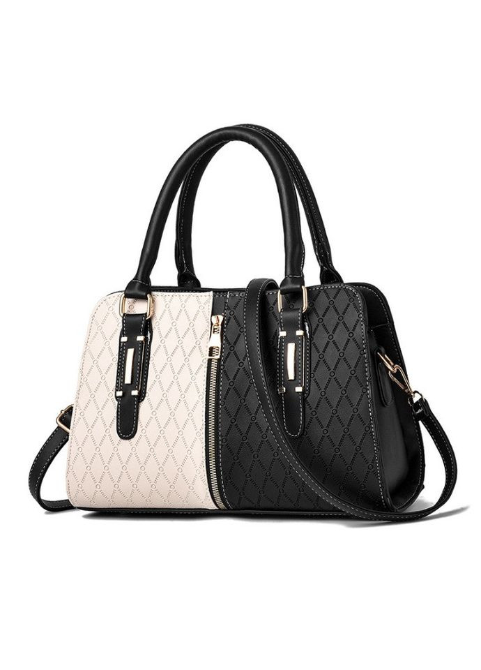 Жіноча стильна сумка на плече біло-чорна різнобарвна, жіноча сумочка екошкіра біла чорна Чорно-білий No Brand (335053689)