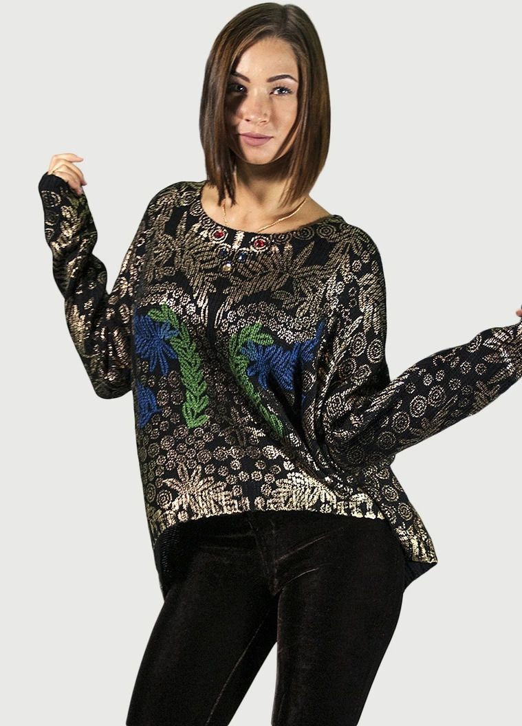 Черный демисезонный женский демисезонный свитер lw-835306 черный Lowett