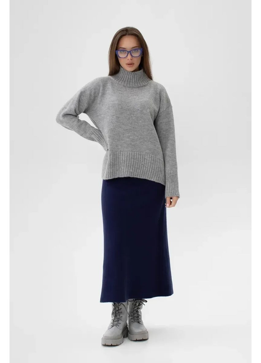 Серый демисезонный свитер женский вязаный goldie серый Sewel