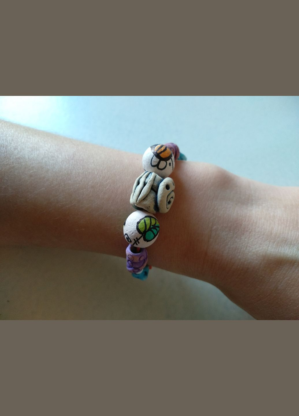 Керамічний браслет ручної роботи №9 Коти&Ангели (302450862)