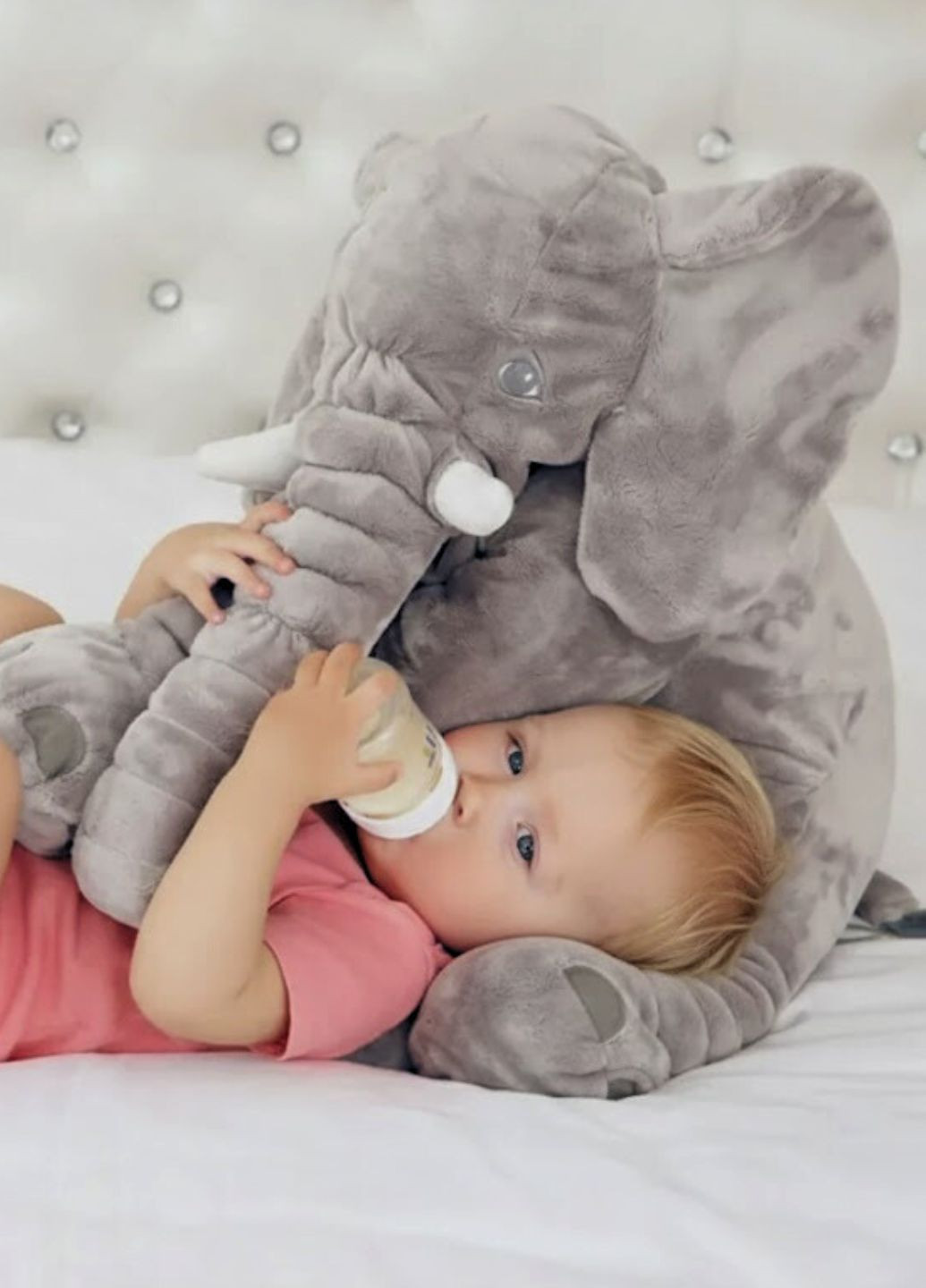 М'яка іграшка слон 60 см плюшева подушка антистрес для сну та обіймів My Kigu (370370674)