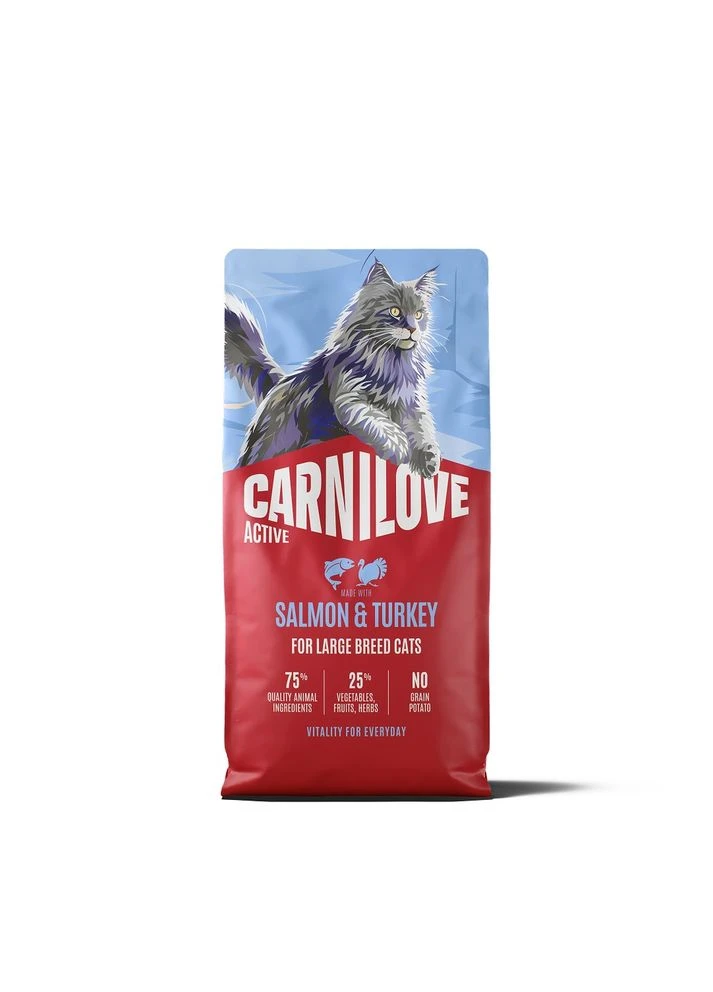 Корм сухий Active Salmon & Turkey Large Breed для котів великих порід лосось та індичка 6 кг Carnilove (393386459)