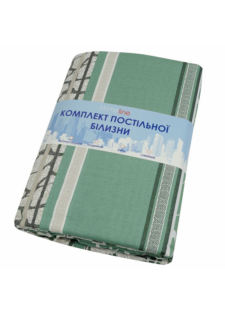 Постільна білизна Мармур 70х70 см бязь (m357259) Home Line Мармур зелений 70х70 см бязь полуторний (366561333)