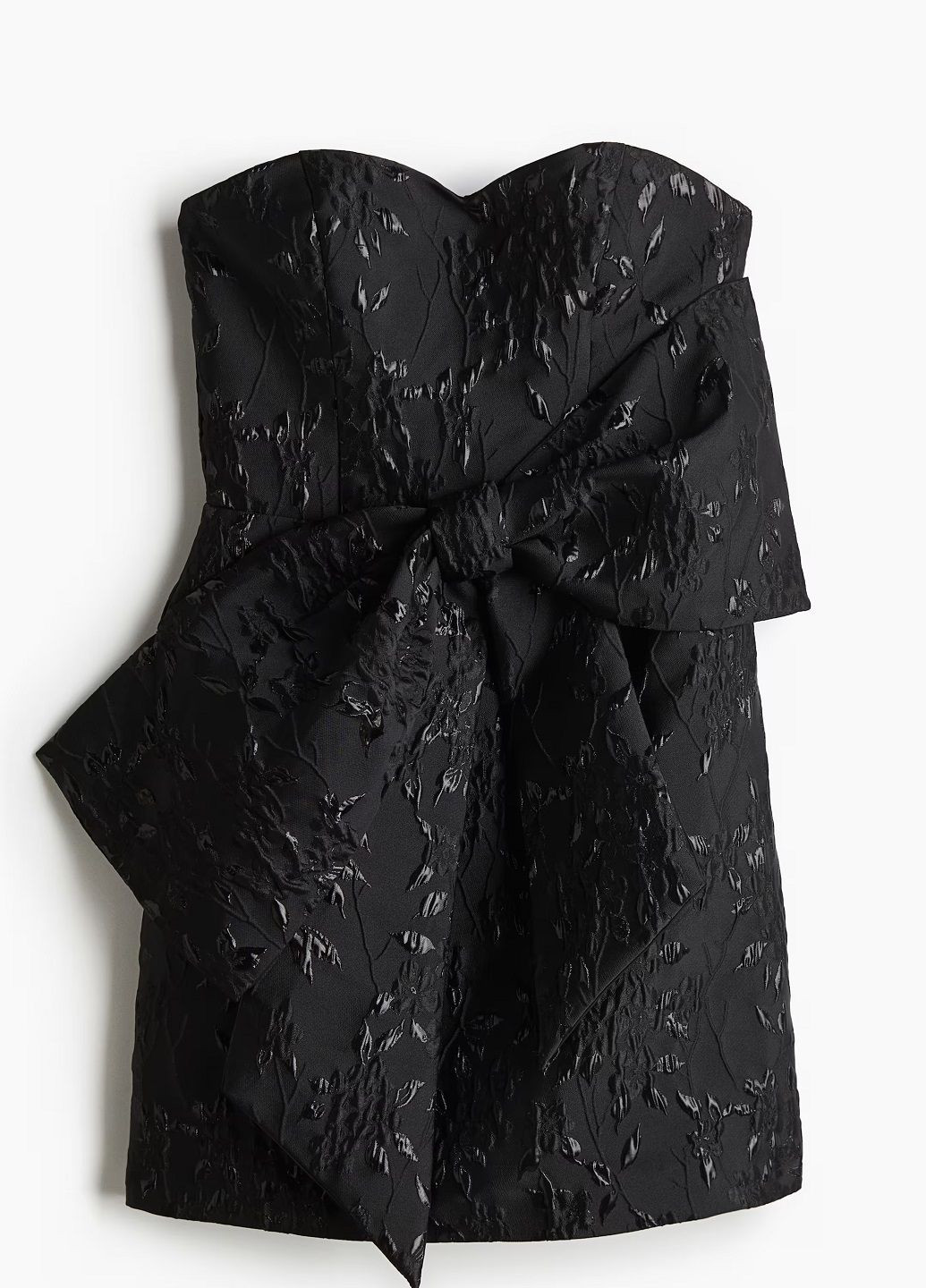 Черное праздничный платье H&M с цветочным принтом