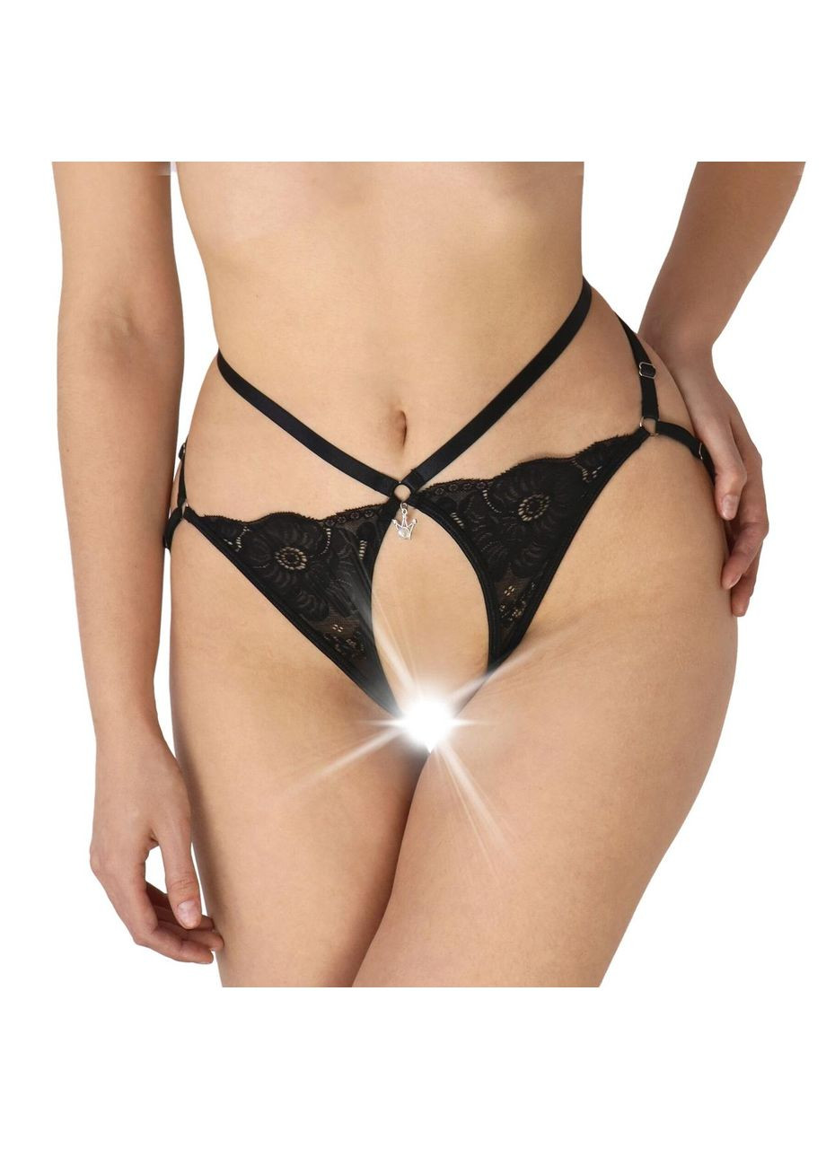 Сексуальні трусики з доступом - Lulu, розмір L-2XL, Чорний Art of Sex (297138818)