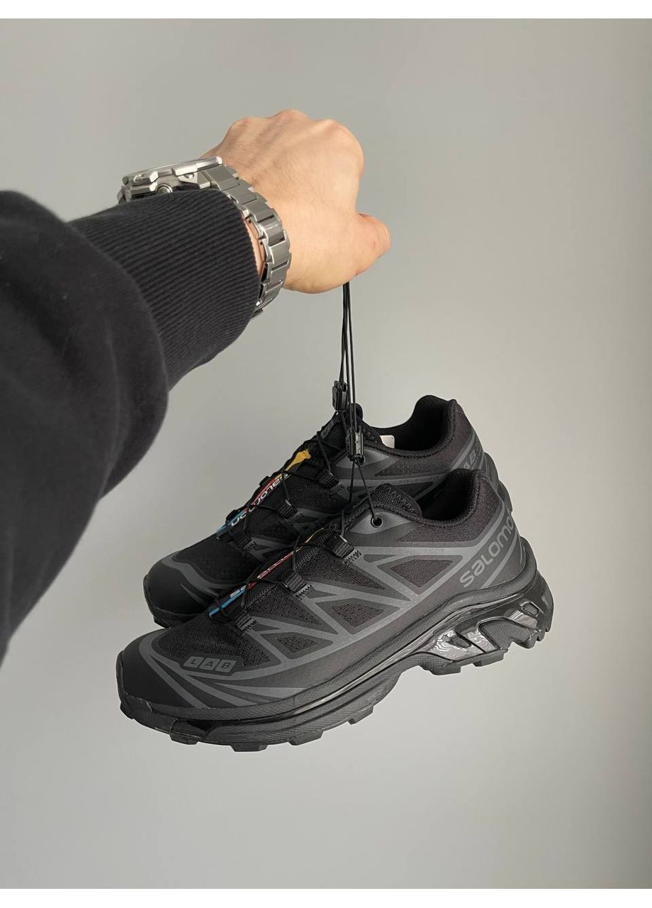 Чорні Осінні кросівки чоловічі і жіночі salomon xt-6 adv dover black | саломон хт-6 чорні No Brand