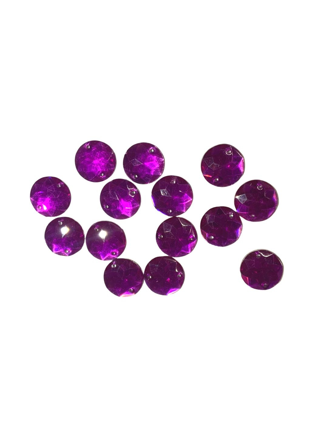 Камені пришивні Коло маленьке 14мм/30шт Малиновий FROM FACTORY IFX (339105262)