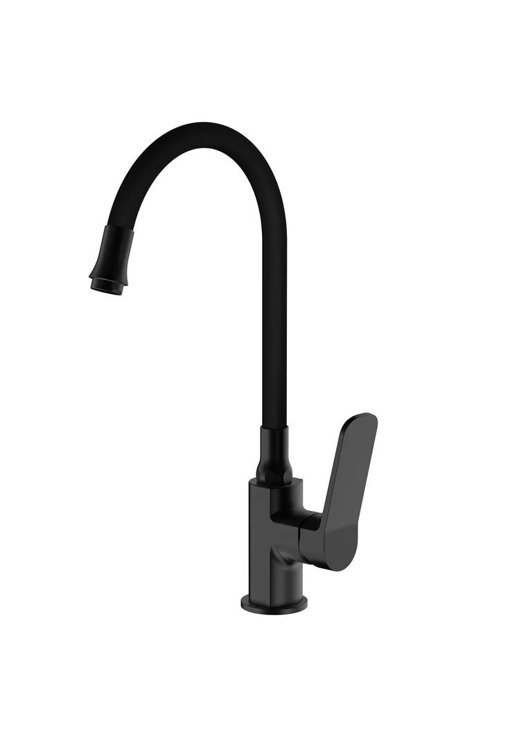Смеситель для кухни F4462 с гибким изливом, черный Frap (371644773)