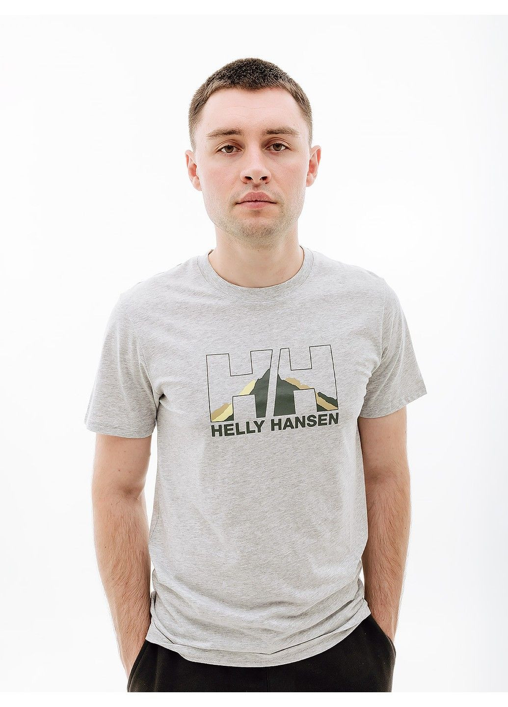 Серая футболка nord graphic t-shirt Helly Hansen