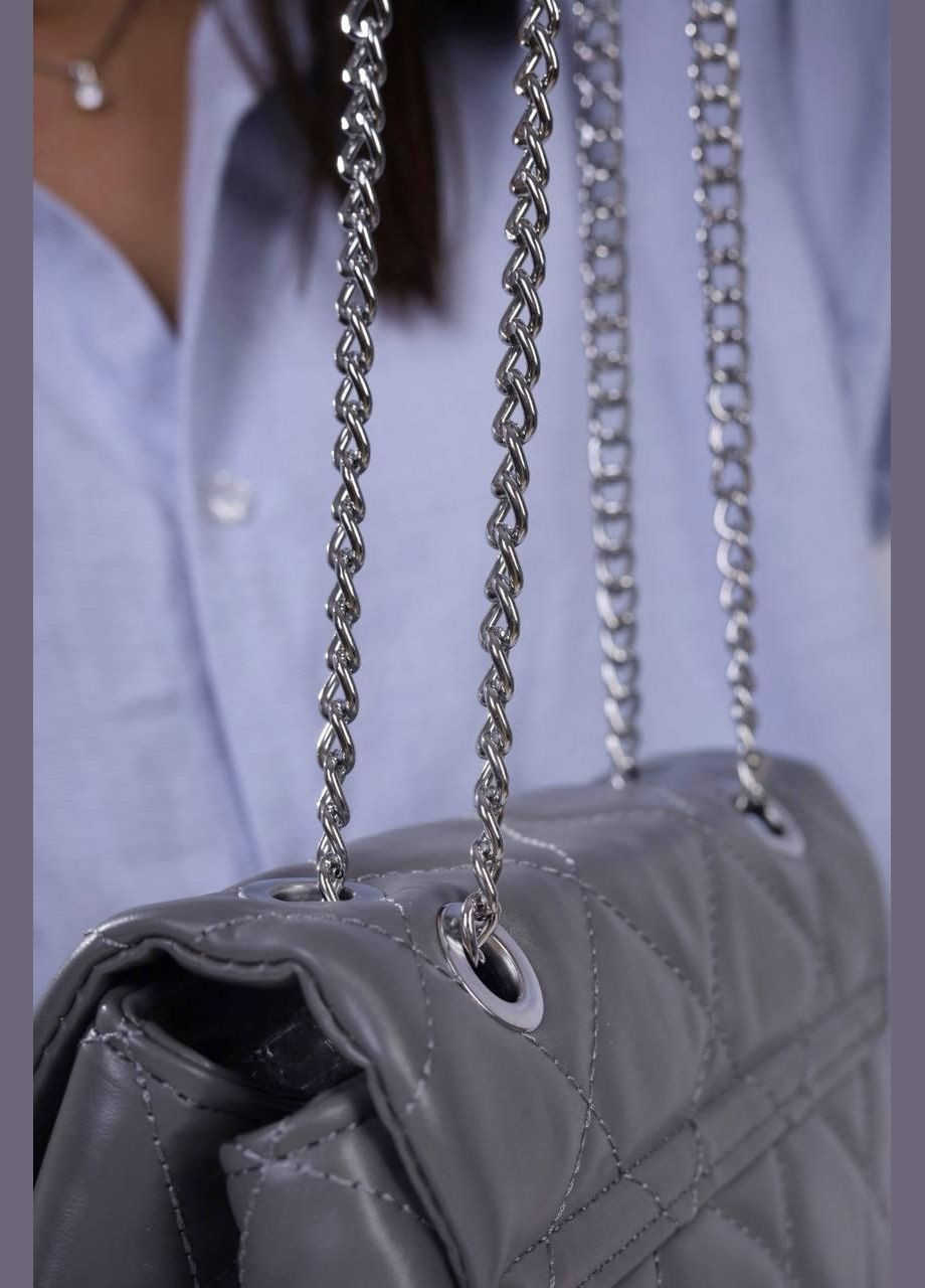 Сумка клатч жіноча сірого кольору No Brand Сумка крос-боді (335821772)